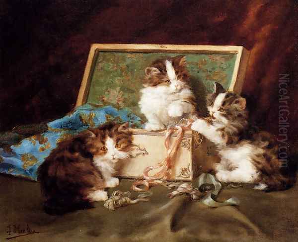 The Sewing Box Oil Painting by Daniel Merlin