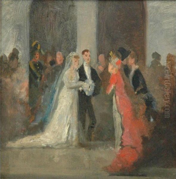 The Wedding Oil Painting by Constantin Guys