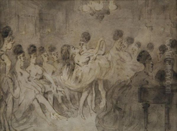 Danseuses Oil Painting by Constantin Guys