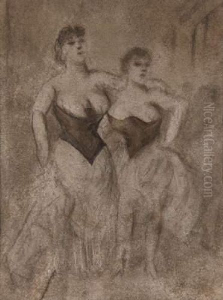 Danseuses De Cabaret Oil Painting by Constantin Guys