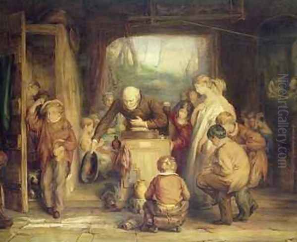 The Last In Oil Painting by Augustus Edward Mulready