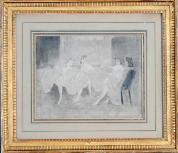 Dancers At A Barre; And A Companion Work Oil Painting by Constantin Guys