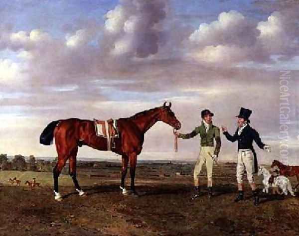 Zinganee held by Sam Chifney Junior 1786-1855 Oil Painting by Benjamin Marshall