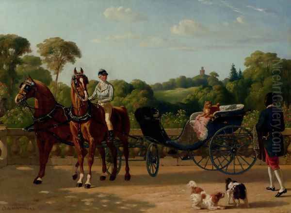 A Frivolous Ride Oil Painting by Henri D'Annecy (Comte De) Montpezat