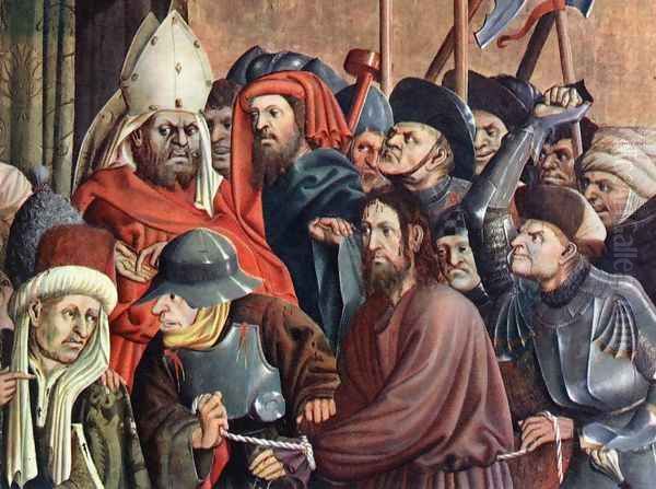 Christ before Pilate (detail-2) 1437 Oil Painting by Hans Multscher