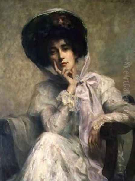 The Edwardian Hat Oil Painting by Ambrose McEvoy