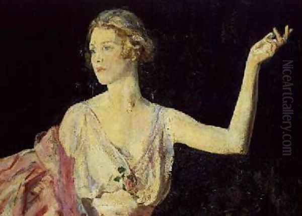 Lady Diana Cooper 1915 Oil Painting by Ambrose McEvoy