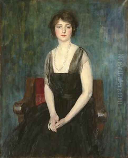 Portrait of The Hon Dorothy Burns 1920 Oil Painting by Ambrose McEvoy