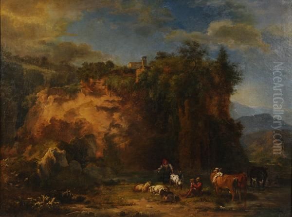 La Sosta Deipastori Oil Painting by Jacob Philipp Hackert