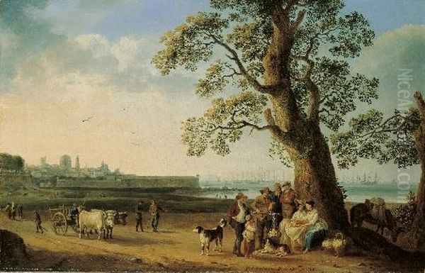 Der Hafen Von Livorno Oil Painting by Jacob Philipp Hackert