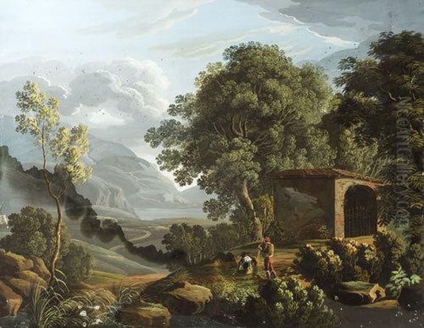 Paesaggio Boschivo Oil Painting by Jacob Philipp Hackert