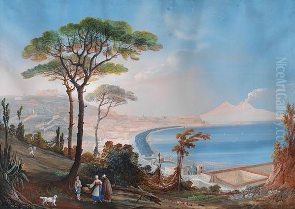 Nachfolge - Die Bucht Von Neapel Oil Painting by Jacob Philipp Hackert