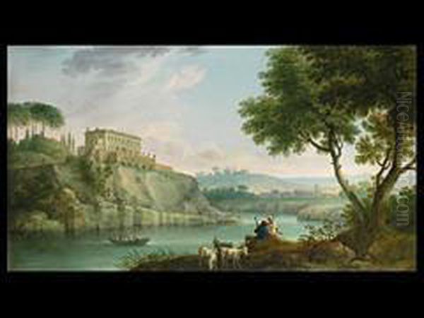 Italienische Ideallandschaft Oil Painting by Jacob Philipp Hackert