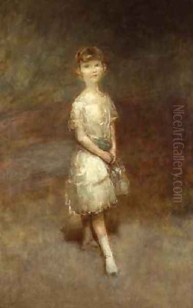 Study of a young girl Oil Painting by Ambrose McEvoy