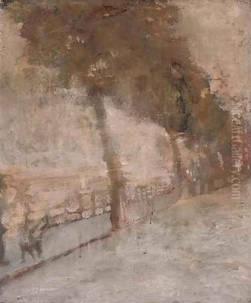 A walk by the river Oil Painting by Ambrose McEvoy