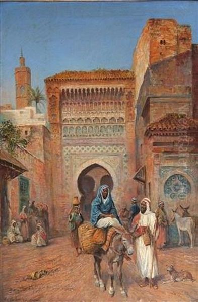 The Gateway To Fez Oil Painting by Arthur Trevor Haddon