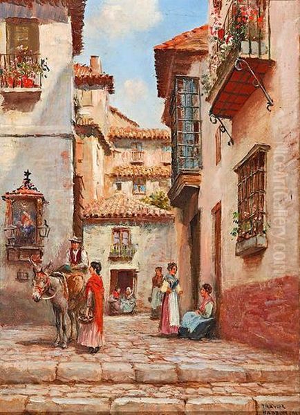 Calle De Granada Oil Painting by Arthur Trevor Haddon