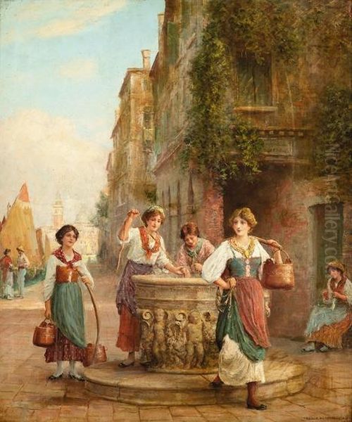 Napolitan [sic] Water Carriers Oil Painting by Arthur Trevor Haddon