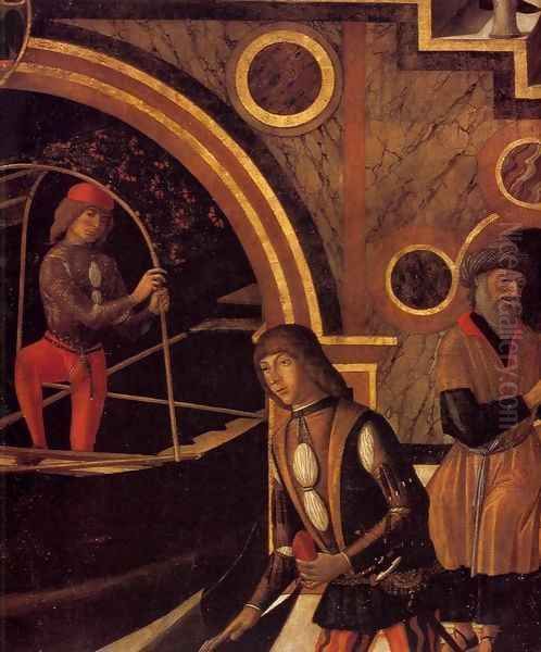 The Miraculous Healing of the Daughter of Benvegnudo of San Polo (detail) Oil Painting by Giovanni Mansueti