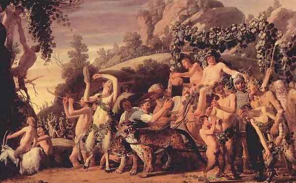 Triumph of Bacchus 1624 Oil Painting by Claes Cornelisz Moeyaert