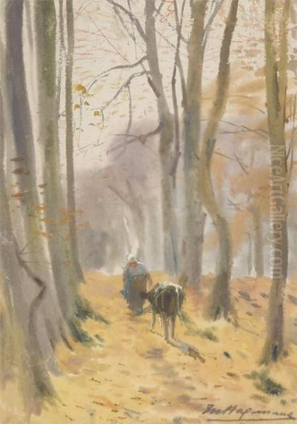 Dans Le Sous-bois Oil Painting by Maurice Hagemans