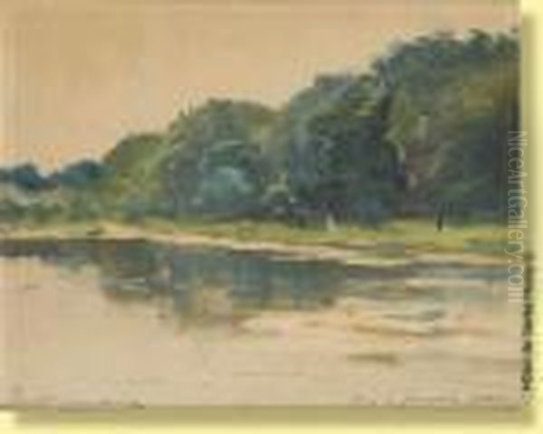 Etang De Groenendael Oil Painting by Maurice Hagemans