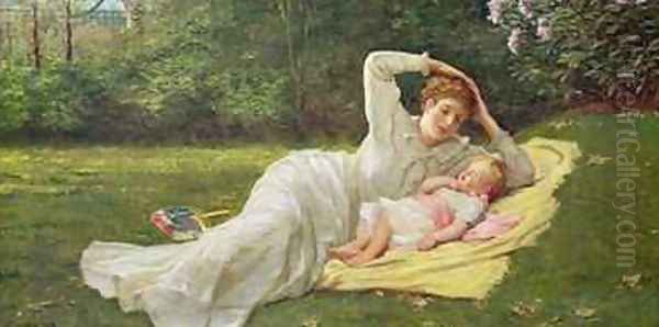 The First Born 1875 Oil Painting by Phillip Richard Morris