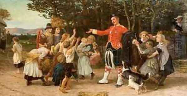 The Highland Laddies Return 1881 Oil Painting by Phillip Richard Morris