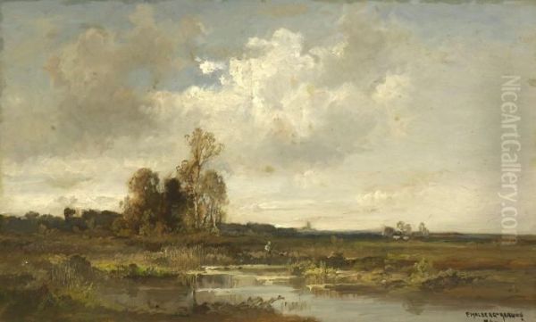 Moorlandschaft Oil Painting by Fritz Halberg-Krauss