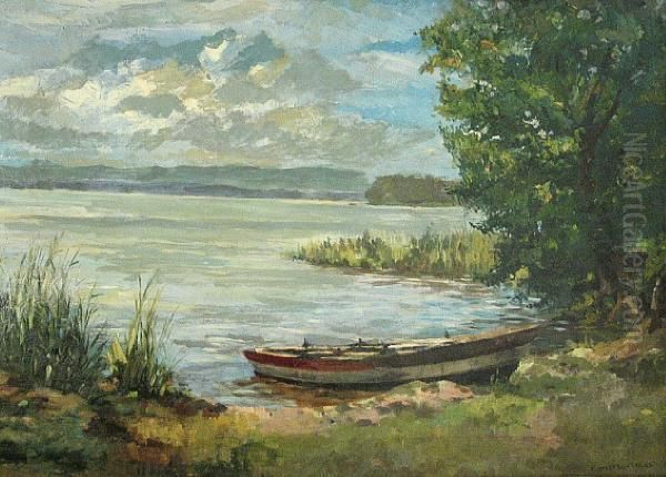 A Summer Day On Lake Constance by Fritz Halberg-Krauss