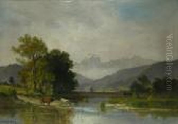 Oberbayerische Landschaft Mit by Fritz Halberg-Krauss