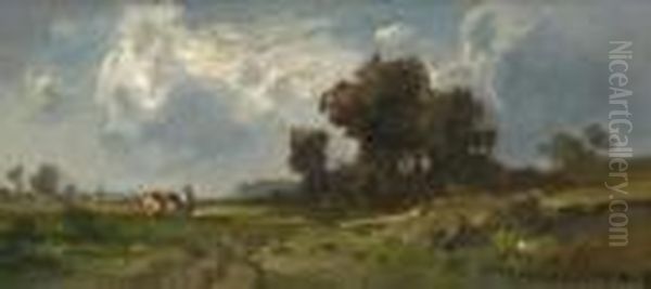 Weite Sommerlandschaft Oil Painting by Fritz Halberg-Krauss