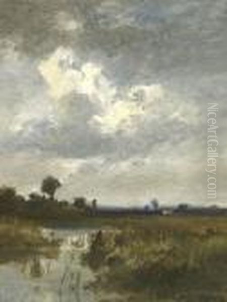 Moorlandschaft. Oil Painting by Fritz Halberg-Krauss