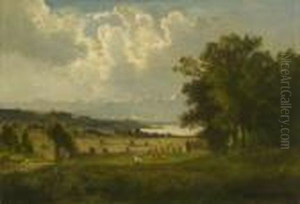 Spatsommerliche
 Vorgebirgslandschaft by Fritz Halberg-Krauss