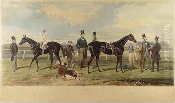 The Great Match, 
Between The Flying Dutchman...& Voltigeur Oil Painting by Harry Hall