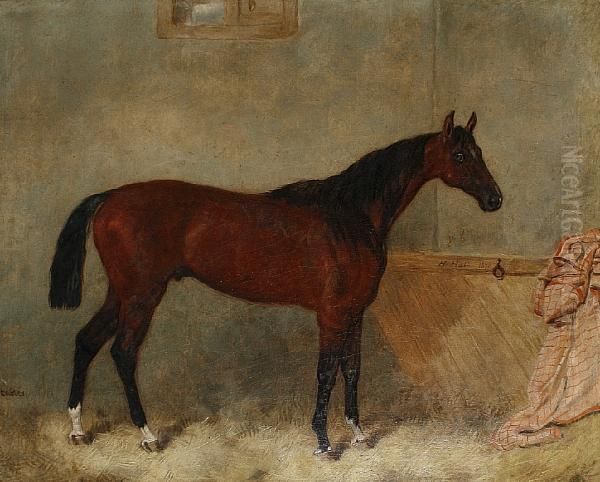 'starter' In A Stable Oil Painting by Harry Hall