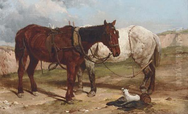 The Plough Team Oil Painting by Harry Hall