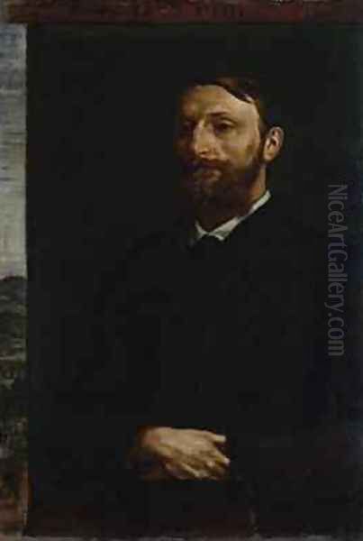 Portrait of Dr Konrad Fiedler 1879 Oil Painting by Hans von Marees