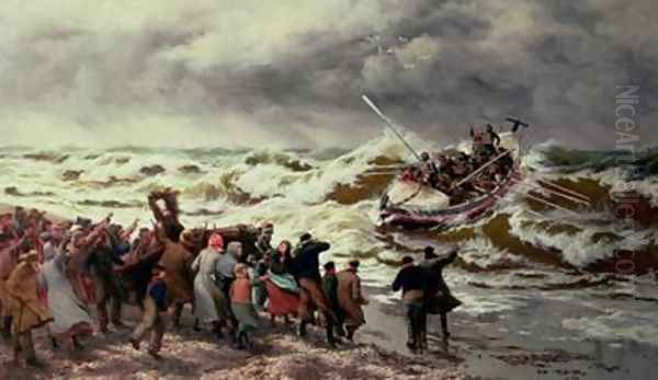 The Return of the Lifeboat Oil Painting by Thomas Rose Miles