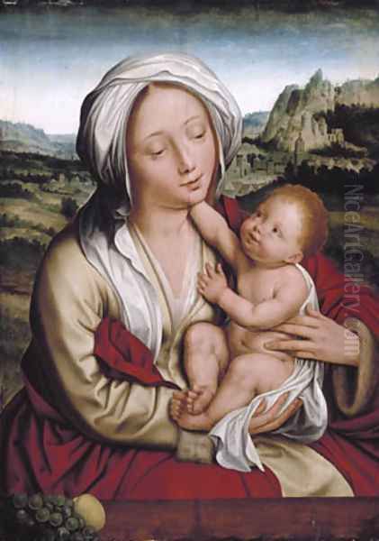 Madonna and Child Oil Painting by Workshop of Quentin Massys