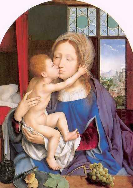 The Virgin and Child Oil Painting by Workshop of Quentin Massys