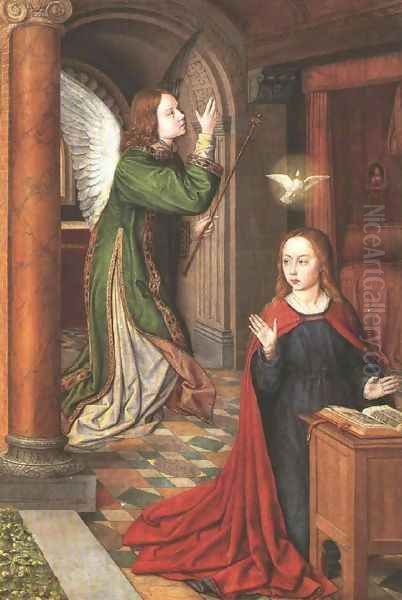 The Annunciation 1500 Oil Painting by Master of Moulins (Jean Hey)