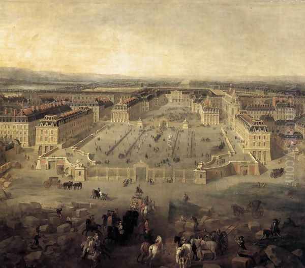 View of Versailles 1722 Oil Painting by Pierre-Denis Martin