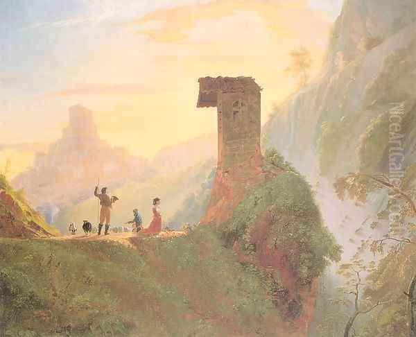 Chapel of the Virgin at Subiaco 1830 Oil Painting by Samuel Finley Breese Morse