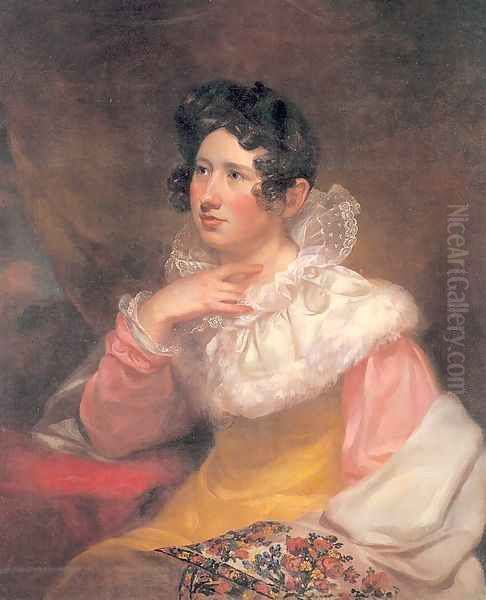 Portrait of Lucretia Pickering Walker Morse 1822 Oil Painting by Samuel Finley Breese Morse