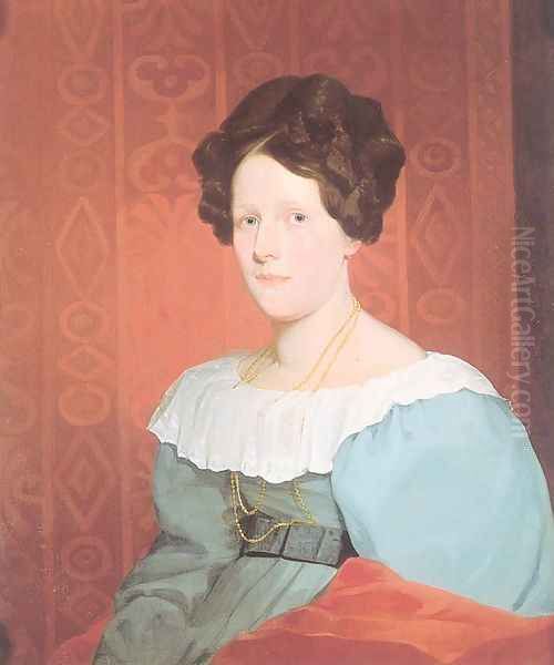 Portrait of Mrs. Samuel Nelson (Catherine Anne Russell) 1829 Oil Painting by Samuel Finley Breese Morse