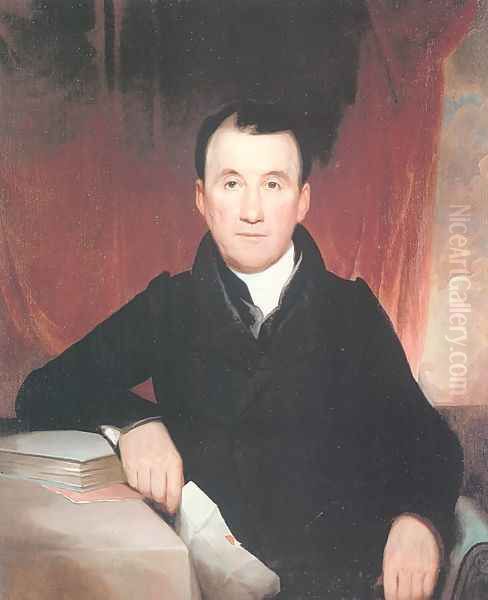 Portrait of Jonas Platt 1827-28 Oil Painting by Samuel Finley Breese Morse