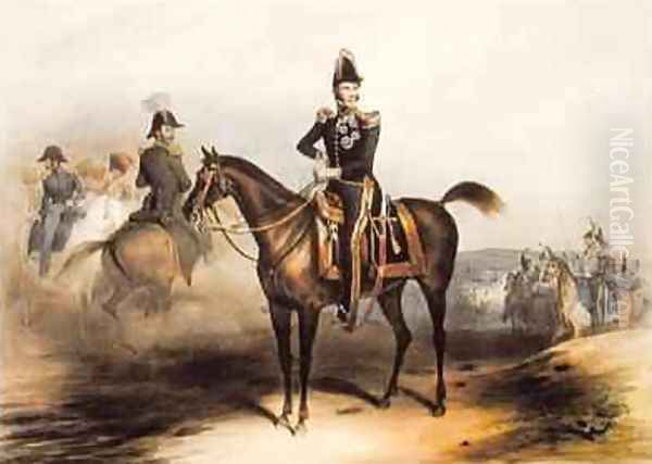 Equestrian Portrait of Leopold I 1790-1865 King of Belgium 1832 Oil Painting by Jean-Baptiste Madou