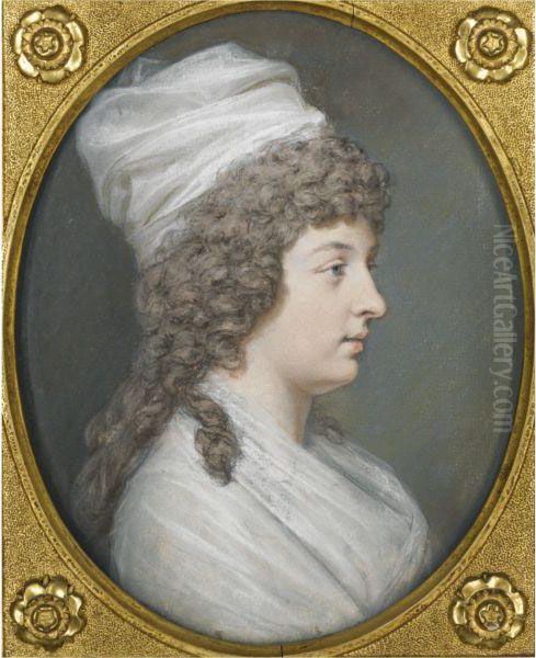 Portrait Of Charlotte, Duchess 
Of Albany, Daughter Of Prince Charles Eward Stuart (1755-1789) Oil Painting by Hugh Douglas Hamilton