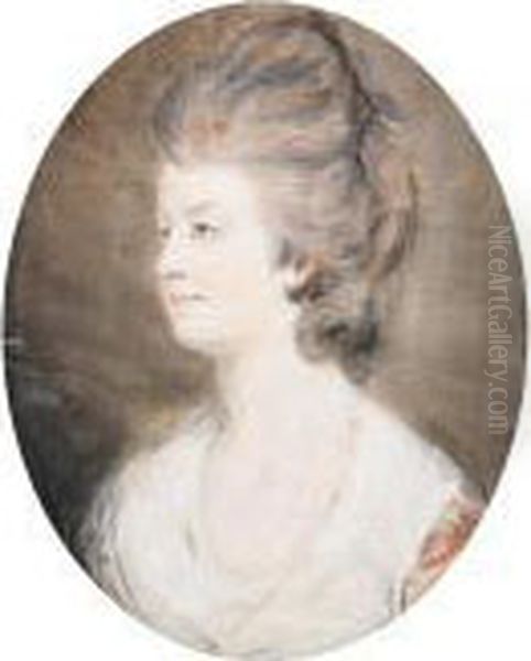 Portrait Of A Lady Oil Painting by Hugh Douglas Hamilton